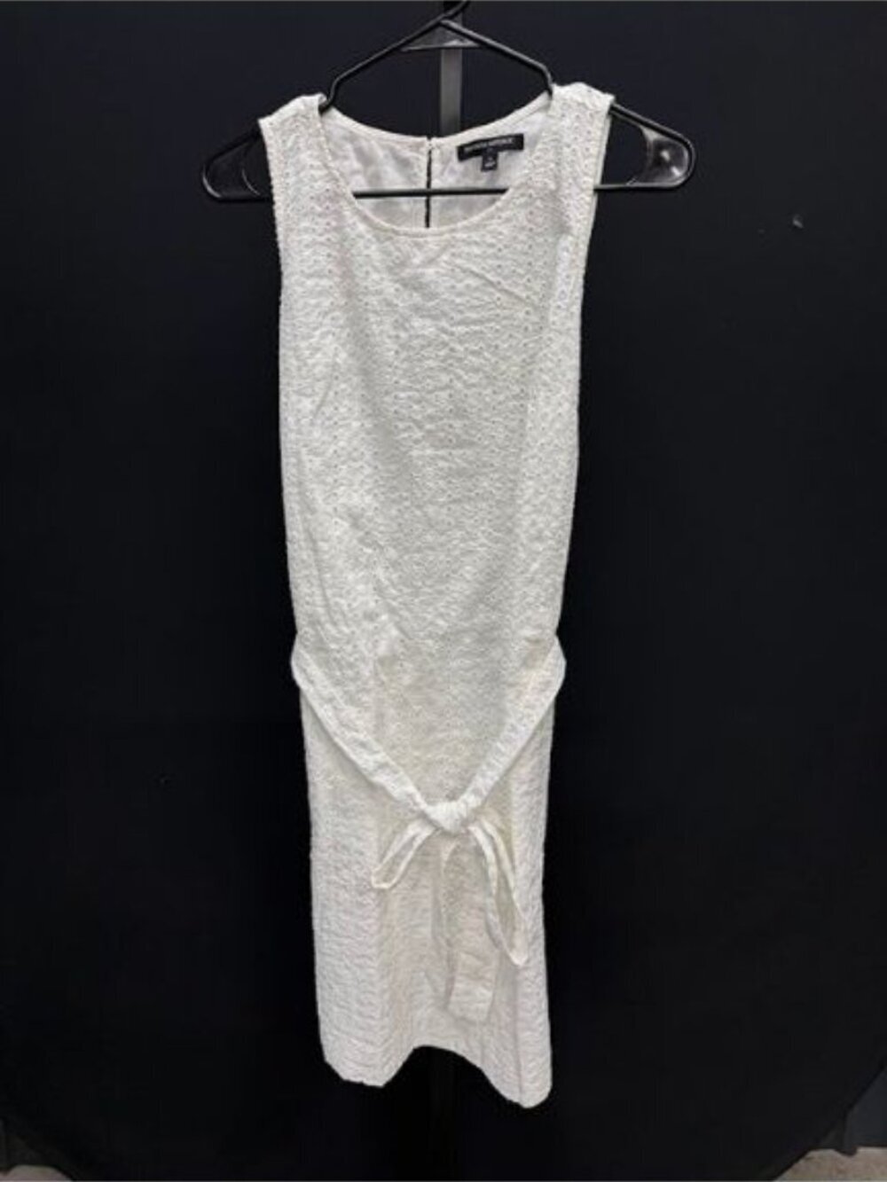 Banana Republic White Eyelet Mini Shift Dress with Belt